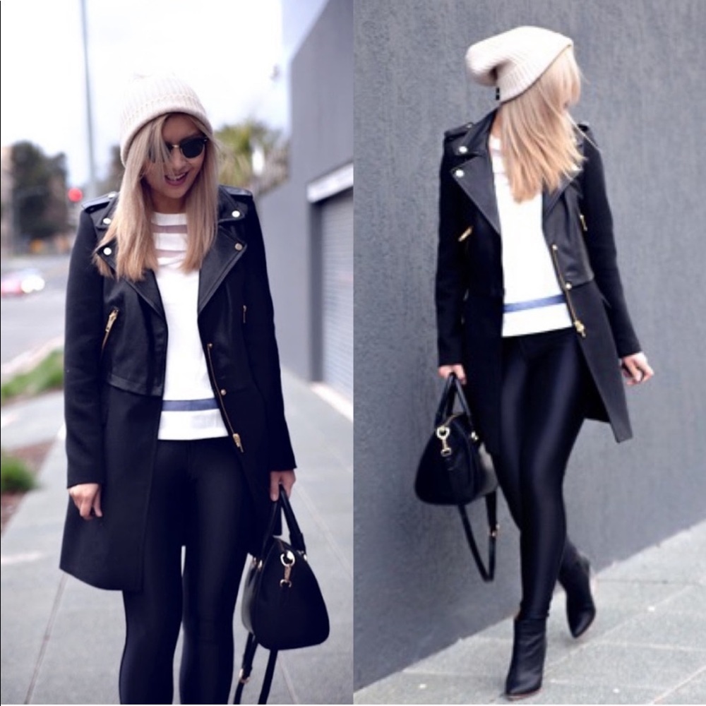 Zara’s Leather Biker Coat